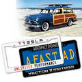 Deluxe Car License Plate Frame w/ 2 Top Holes (12"x6 1/4")